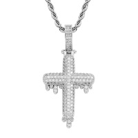 Collier en chaîne de corde plaqué or BESDZ0339 avec pendentif en forme de croix en laiton, collier en cuivre unisexe, cadeau de fiançailles, anniversaire, mariage, tendance