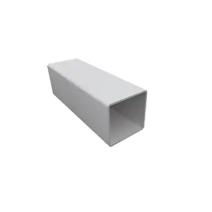 Tube carré enduit de poudre de 3 pouces 75mm poteau de garde-corps de clôture en aluminium d'épaisseur 3.0mm