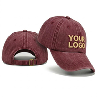 Casquette de sport vintage personnalisée avec logo brodé 3D en coton délavé et effet vieilli pour hommes et femmes, faible MOQ