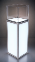 Vitrine de présentation de sacs à main en cuir haut de gamme avec éclairage LED personnalisé et base lumineuse SEG pour exposition en boutique