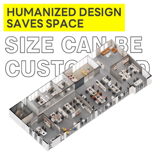 Hiện đại Modular 4 chỗ ngồi làm việc trạm Bàn đồ nội thất cuộc gọi trung tâm văn phòng cubicle Máy Trạm coworking nội thất văn phòng - Product Image 6