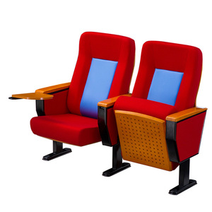 Silla de Auditorio Nacional para la Industria 2110 Roja Metálica con Reposabrazos para Cine, Sala de Conferencias, Sala de Reuniones - Product Image 1