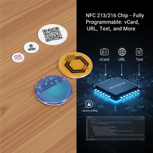 Carte de visite intelligente GSC en époxy avec fonction Tap to Share pour les réseaux sociaux, puce NFC 13,56 MHz 213/216 programmable, autocollant étanche, MOQ 100 - Product Image 5