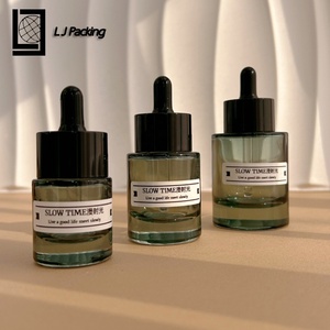 Bán buôn phẳng vai dày dưới màu xanh lá cây thủy tinh nhỏ giọt huyết thanh chai 15ml <span class=keywords><strong>20ml</strong></span> 30ml 50ml - Product Image 1