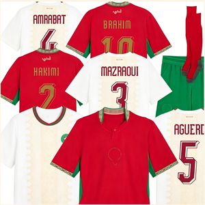 Camisetas de Fútbol de <span class=keywords><strong>Marruecos</strong></span> 2026, Brahim ZIYECH HAKIMI, Camiseta Deportiva, Uniforme de Entrenamiento, <span class=keywords><strong>Sudadera</strong></span> SAIBARI EL - Product Image 1