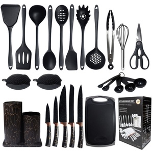 25-Piece Kitchenware <b>Gadgets</b> <b>Tool</b> <b>Kitchen</b> Knife Set Silicone Cooking Utensils Set With Cutting Board - Product Image 2