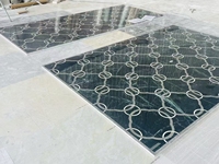 Luxus Design europäischen und amerikanischen Stil Marmor Wasserstrahl Teppich Mosaik maßge schneiderte Dekoration Marmor fliesen Boden Medaillons