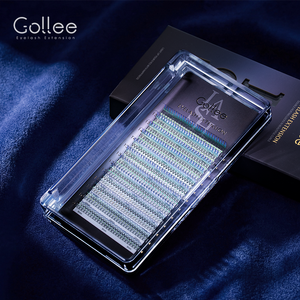 Gollee Nouvelles extensions de cils colorées <span class=keywords><strong>Mega</strong></span> Spike Volume intense, faites à la main, croisées, naturelles, véganes, préfabriquées en éventail, mixtes - Product Image 1