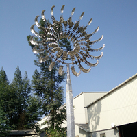 Sculpture d'énergie cinétique en acier inoxydable pour l'extérieur, décoration de jardin