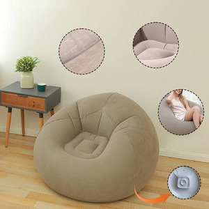 Modern Style PVC Flocked Soccer Bean Bag <b>Sofa</b> Portable Cross-Border Ball-Shaped <b>Inflatable</b> Bean Bag for Living Bedroom Outdoor - Product Image 4