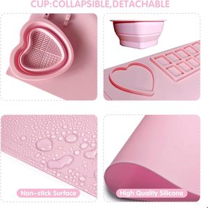 Tapis de Peinture en Silicone Lavable et Effaçable Fait Main, Portable et Réutilisable, Palette de Peinture à l'Huile Ajustable, Fournitures Artistiques - Product Image 4