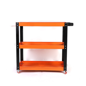 Carro de herramientas de <span class=keywords><strong>3</strong></span> capas con mango y ruedas Gabinete de herramientas de almacenamiento personalizable OEM - Product Image 2