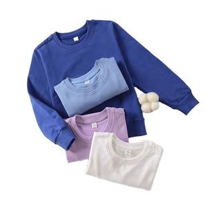 Sweat-shirts en coton de qualité supérieure pour enfants, garçons et filles, à col rond, motif uni, pour le printemps - Product Image 3