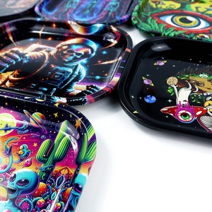 Bandeja Rectangular de Plástico con Diseño Espacial de Calavera de Astronauta, Accesorio de Almacenamiento Moderno - Product Image 6