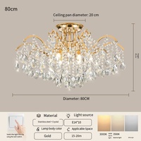 Lustre de luxe français en cristal pour villa, salle de banquet, salon, hall d'hôtel, décoration intérieure complète, éclairage de plafond central
