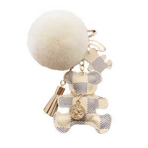 <span class=keywords><strong>Porte</strong></span>-clés <span class=keywords><strong>en</strong></span> <span class=keywords><strong>cuir</strong></span> PU de haute qualité, tendance, créatif et personnalisé pour <span class=keywords><strong>femme</strong></span>, motif animal (chat, ours), pour clés de voiture et sac, pendentif de mode - Product Image 5
