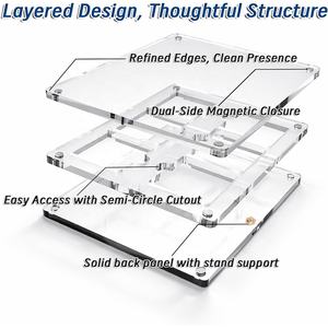Étui de jeu compatible avec <span class=keywords><strong>Nintendo</strong></span> <span class=keywords><strong>DS</strong></span> et 3DS, support de jeu magnétique en acrylique, étui transparent pour cartouches de jeu - Product Image 3