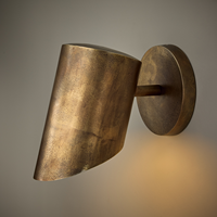 Lámpara de Pared Cilíndrica de Latón Envejecido Estilo Wabi-Sabi Moderno, Lámpara de Pared Minimalista Americana para Hoteles, Entradas y Dormitorios, Iluminación Interior