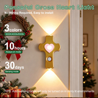 Décoration de Noël pour la maison, lampe murale rechargeable par USB, style nordique, détecteur de mouvement intérieur, sans fil, magnétique, lampe de chevet LED pour escalier