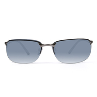Lunettes de soleil super chaudes pour hommes UV400 dégradé nuances métal cadre noir PC matériel mode Style Protection solaire lentille personnalisable