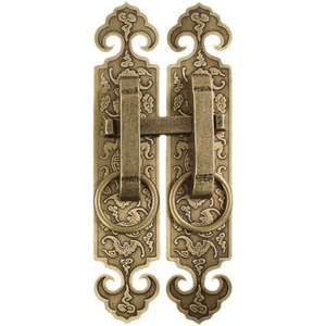 Chinese <b>Antique</b> Style Brass Cabinet Door Handle Ring Shape Durable Furniture Handle - Product Image 5