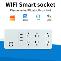 Prise intelligente SIXWGH US avec protection contre les surtensions, 6 prises, 3 ports USB, Wi-Fi pour commande vocale, application de programmation, Alexa pour Tuya Smart