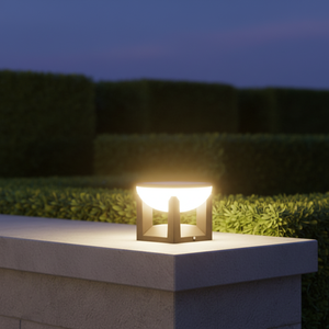 <span class=keywords><strong>Lampe</strong></span> de poteau LED solaire moderne en aluminium pour extérieur, décorative, avec abat-jour en PC, indice de protection IP44, pour clôture de jardin - Product Image 1