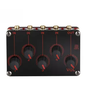 Mini caja divisora de Audio, mezclador de tarjeta de sonido de Audio de 4 canales, instrumento amplificador de señal de canto, mezclador activo estéreo compacto TP400