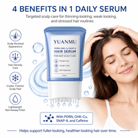 Sérum capillaire OEM ODM à marque privée GHK-Cu PDRN SNAP-8 Peptide, caféine et romarin pour la densité des cheveux et la lutte contre la chute des cheveux