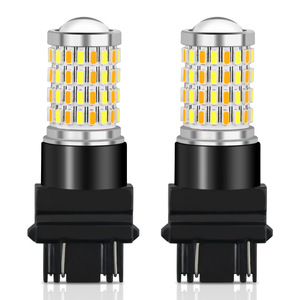 HSS-20408 cao lumen trắng vàng kép màu 72smd 4014 + 4SMD 3030 3156 3157 LED bóng đèn T10 T20 LED phanh/lần lượt tín hiệu ánh sáng - Product Image 1