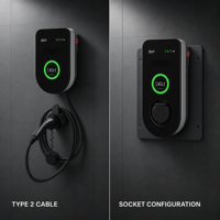 Station de recharge domestique pour véhicules électriques 7KW 11KW 22KW Type 2 Câble 5m RFID APP Bluetooth IP65 OEM Wallbox pour voitures électriques