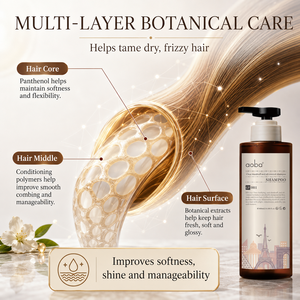 Champú <span class=keywords><strong>Aoba</strong></span> Anticaspa y Control de Grasa con Raíz de Jengibre Herbal para Tratamiento Clarificante del Cuero Cabelludo, Cabello Fino, Débil y Encrespado, OEM ODM Marca Privada - Product Image 6
