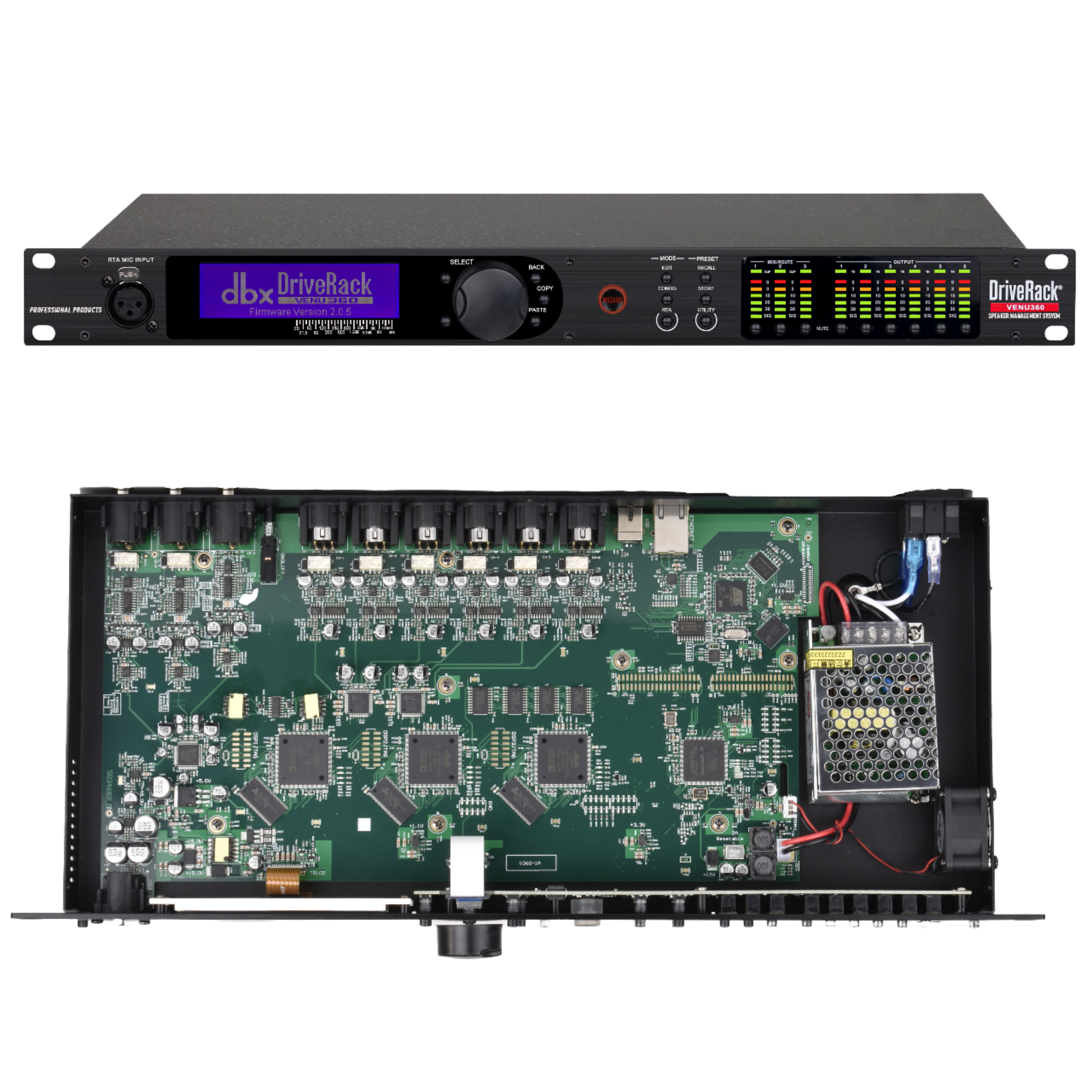 DriveRack PA2, профессиональный процессор аудиоэффектов 2-го поколения DSP с цифровой системой управления звуком для динамиков