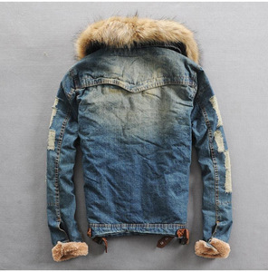 denim jacket with fur collar