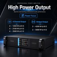 FP10000Q Amplificateur de puissance professionnel 4 canaux 1350W 8 Ohm Classe TD SMPS avec refroidissement en cuivre pour enceintes de scène et de spectacle