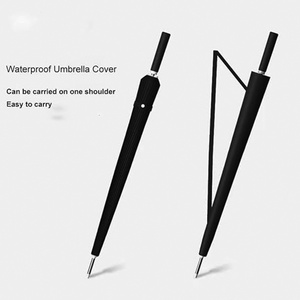 Extra Long 16 Ribs Straight Fiberglass Frame Umbrella 150cm Diameter Semi-Automatic Opening Large Canopy Great for Tall People - Product Image 6