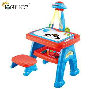 Kids Drawing Projector Table <strong>Set</strong>, <strong>Child</strong> Smart Projector Sketcher Desk Double Side Magnetic Drawing Board - Product Image 3