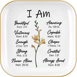 Bandeja <span class=keywords><strong>de</strong></span> Cerámica Blanca <span class=keywords><strong>de</strong></span> Lujo para Joyas, con Logotipo Personalizado, Bandeja para Anillos <span class=keywords><strong>de</strong></span> Porcelana Cuadrada, Plato Decorativo para Tocador, Dropshipping - Product Image 1