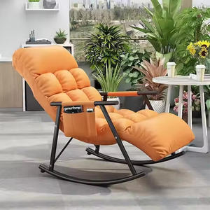 เก้าอี้โซฟาหนังพับได้สำหรับลานระเบียงเก้าอี้ปรับเอนได้สำหรับนอนเก้าอี้โยก - Product Image 5