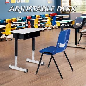 Modern SONGYE Height <b>Adjustable</b> Steel & Plastic School <b>Table</b> and Chair Sets With 1 Year Warranty for Commercial Use ST-0502 Scho - Product Image 4