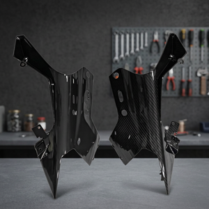 Carénage intérieur de pare-brise en fibre de carbone sèche 3K, trous pré-percés, léger et haute résistance, pour moto RC 390 2018+ - Product Image 3