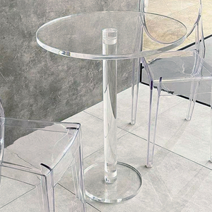 Tùy chỉnh bàn trà nhỏ căn hộ nhỏ Bàn cà phê trong suốt bàn tròn ngoài trời Acrylic <span class=keywords><strong>teapoy</strong></span> - Product Image 6
