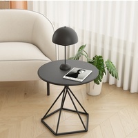 KinnoA Table basse d'angle de style nordique Mini table de canapé de couleur crème avec ferronnerie Design simple pour la maison Salon