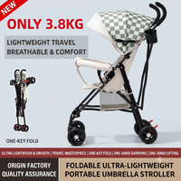 Poussette Bébé à Châssis Argenté 3,7 kg avec Grand Panier de Courses, Siège Unique, Lin 300D pour le Shopping Urbain, Vente en Gros OEM