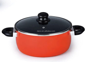 Bếp Không Dính Đồ Nấu Nướng Nội Thất Đen Không Dính Lớp Phủ Bên Ngoài Men Sứ Thép Carbon Nồi Hầm - Product Image 2