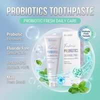 Dentifrice Probiotique Marque Blanche OEM Sans Fluor Soin Doux Blanchissant Menthe Haleine Fraîche Soin Bucco-dentaire Quotidien Sans Produits Chimiques 120g