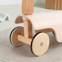 Voiture à pédales multifonctionnelle en bois pour tout-petits, quatre roues, pour l'extérieur, pour le développement précoce des enfants