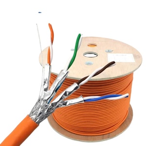 Venta al por mayor Descuento Cat-7 <span class=keywords><strong>SFTP</strong></span> Cable 23AWG/22AWG Cobre puro sólido 4 pares Pase la prueba 10G Cat 8 UTP Cable Cables de comunicación - Product Image 1