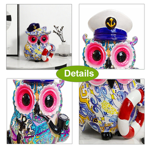 Decoraciones <span class=keywords><strong>de</strong></span> estudio <span class=keywords><strong>de</strong></span> oficina simples y modernas Adornos <span class=keywords><strong>de</strong></span> búho ecológicos Nuevas artesanías <span class=keywords><strong>de</strong></span> resina inspiradas en el tema pirata - Product Image 3