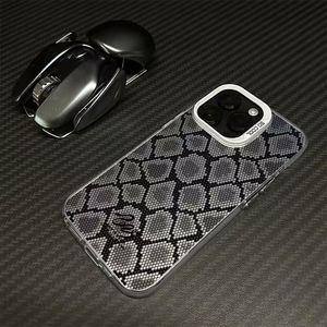 เคสกันกระแทกพิมพ์ลายเกล็ดงูคุณภาพสูงสำหรับ iPhone 16 14 15 Pro Max วัสดุ PC แข็ง อุปกรณ์เสริมคุณภาพสูงลายเกล็ดงู - Product Image 1